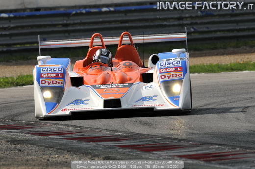 2008-04-26 Monza 0392 Le Mans Series - Portuales--Noda - Lola B05-40 - Mazda